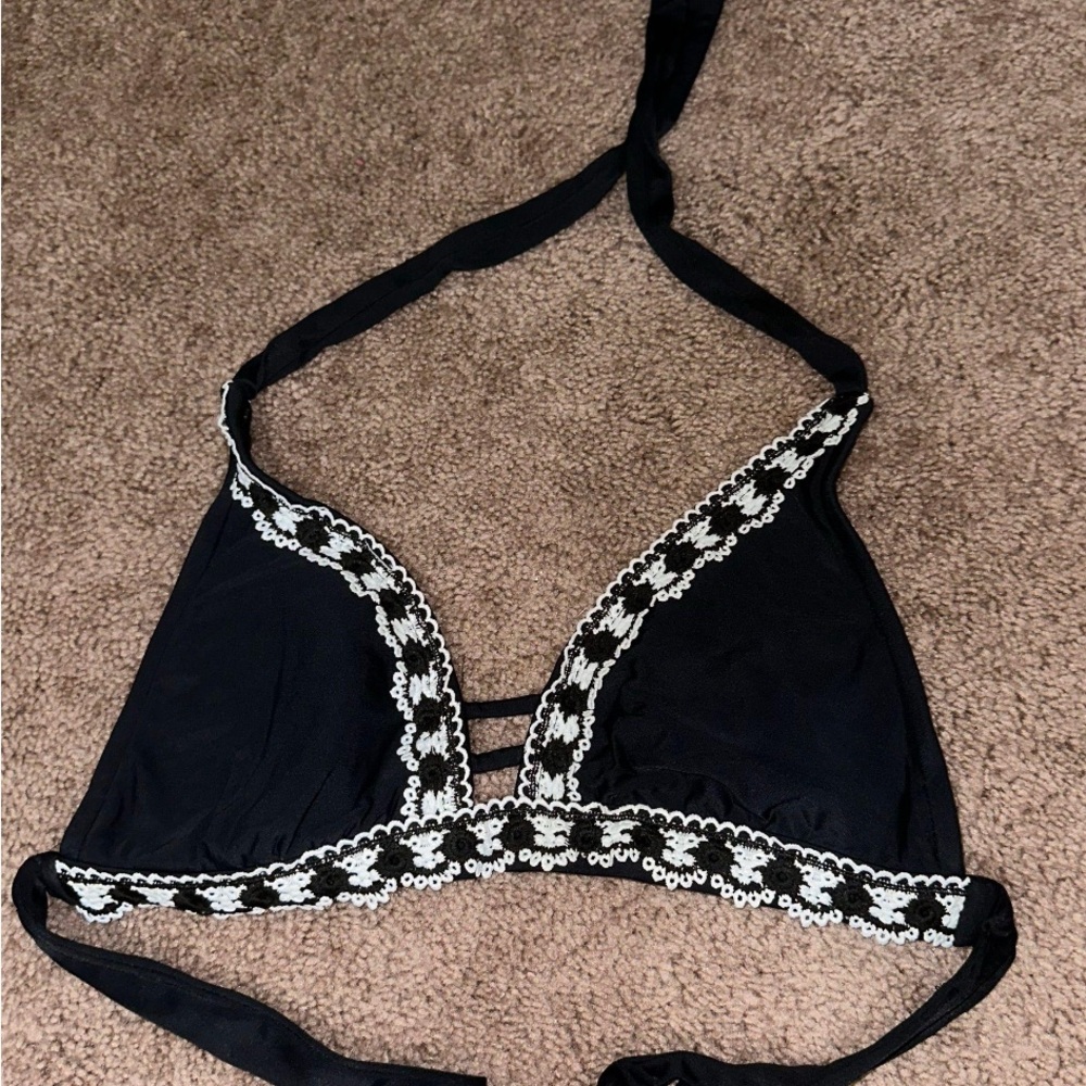 Target Black and White Bikini Top